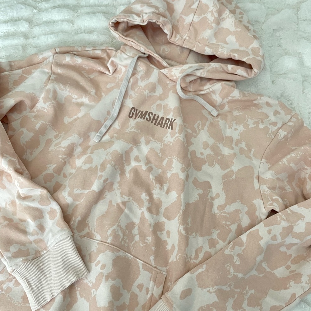 Gymshark Pink Camo Hoodie NWOT
